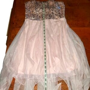 Elegant Pink Strapless Dress